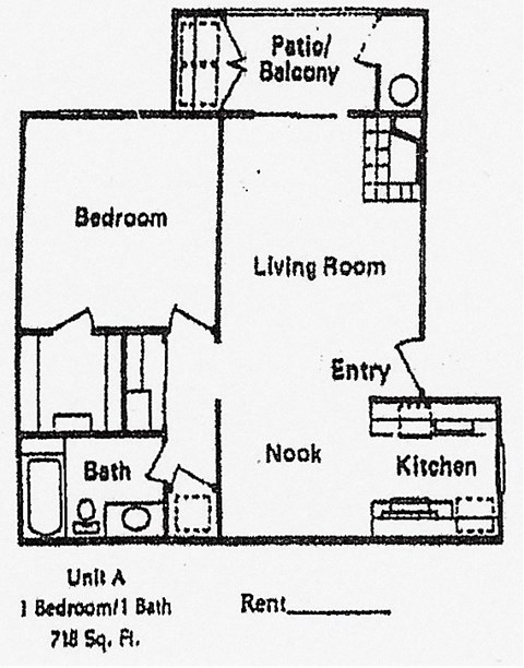 1 bedroom 1 bath floorplan
